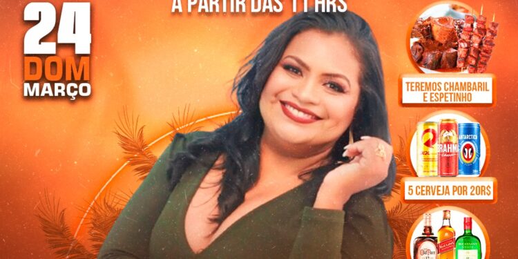 Vem aí Domingueira na EBM com a Cantora Gheisa Andrade no Pagode