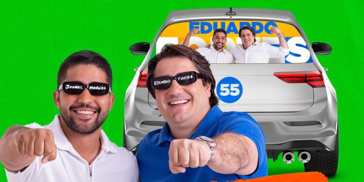 Campanha de Eduardo Fortes começa com adesivaço em Gurupi