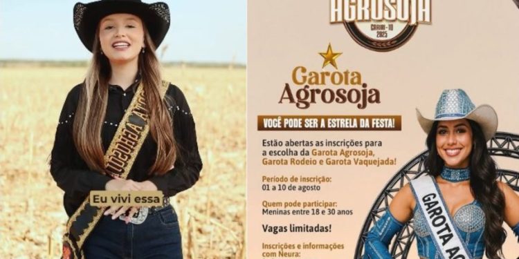 CARIRI-TO – “Concurso Garota Agrosoja 2025″ Inscrições abertas até 10 de agosto