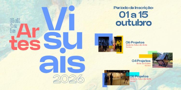 Artistas podem se inscrever até dia 15 de outubro.