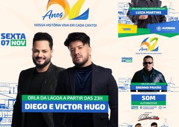 Alvorada comemora 62 anos com grande programação cultural, esportiva, religiosa e shows nacionais de Diego & Victor Hugo e Luiza Martins
