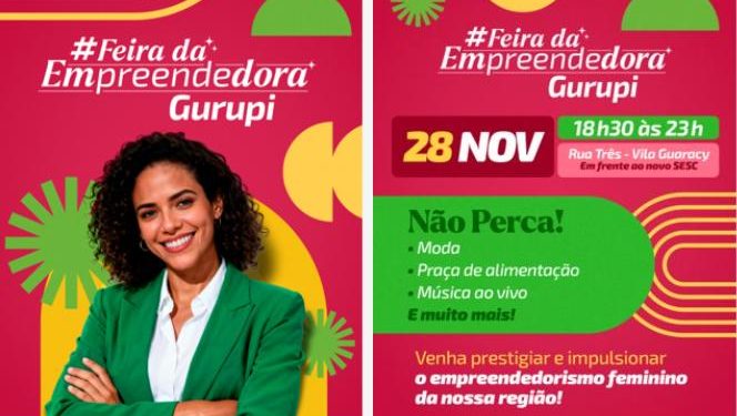 Feira da Empreendedora em Gurupi acontece dia 28/11 no Park Filo Moreira